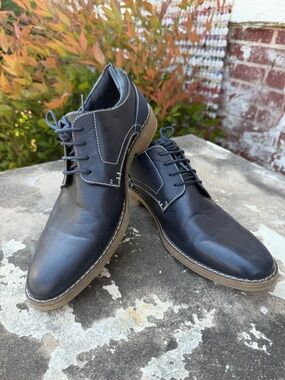 Restoration Memory Foam Insole MITCH Oxford Dress Shoes Men Sz 9 Blue Corpcore